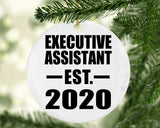 Executive Assistant Established EST. 2020 - Circle Ornament