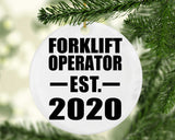 Forklift Operator Established EST. 2020 - Circle Ornament
