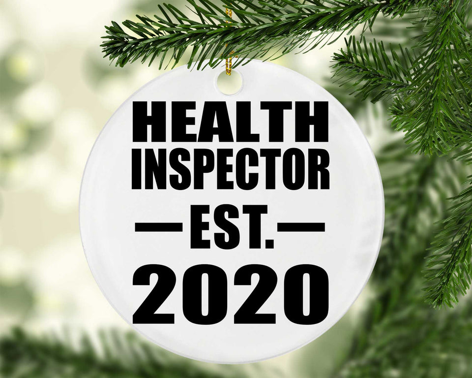 Health Inspector Established EST. 2020 - Circle Ornament