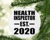 Health Inspector Established EST. 2020 - Circle Ornament