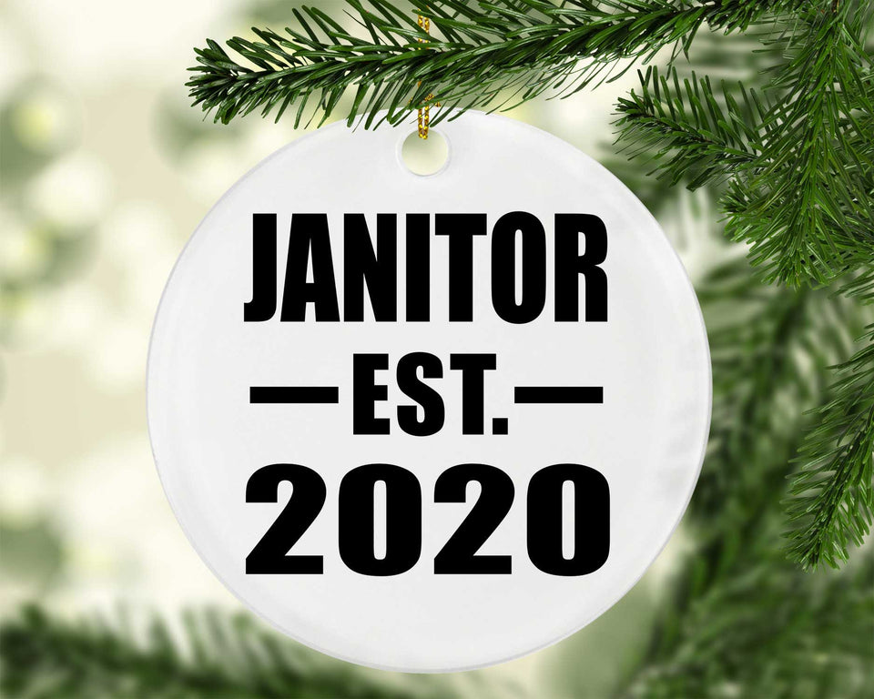 Janitor Established EST. 2020 - Circle Ornament