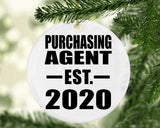 Purchasing Agent Established EST. 2020 - Circle Ornament