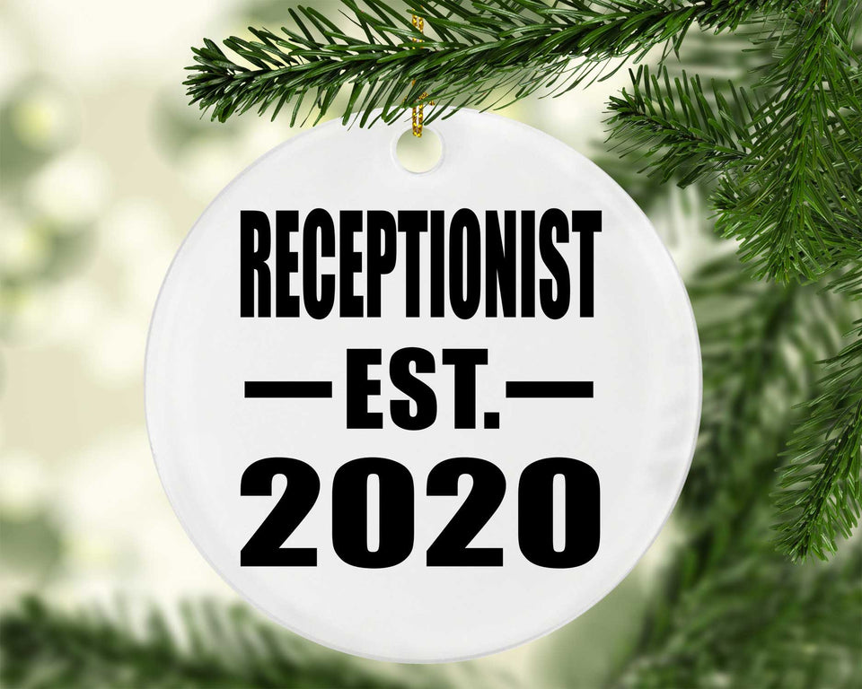 Receptionist Established EST. 2020 - Circle Ornament