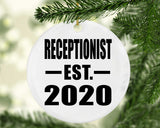 Receptionist Established EST. 2020 - Circle Ornament