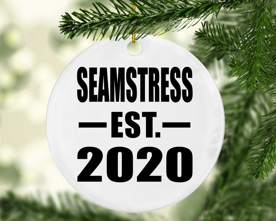 Seamstress Established EST. 2020 - Circle Ornament