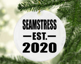 Seamstress Established EST. 2020 - Circle Ornament