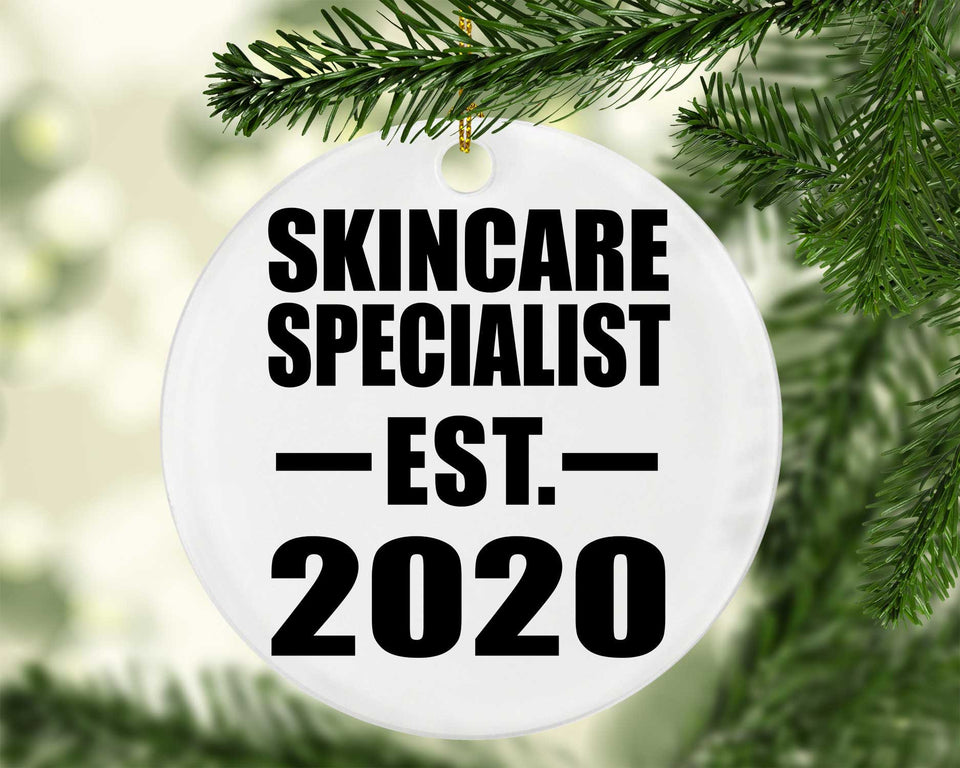 Skincare Specialist Established EST. 2020 - Circle Ornament