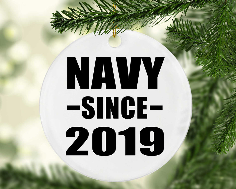 Navy Since 2019 - Circle Ornament