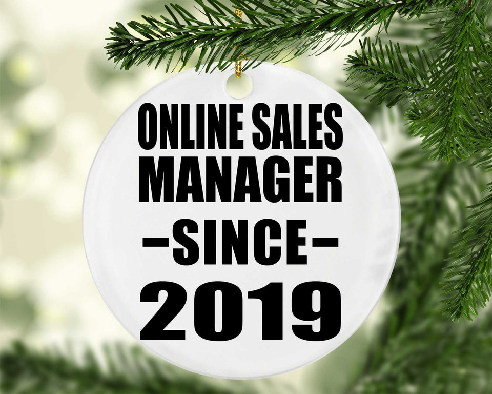 Online Sales Manager Since 2019 - Circle Ornament