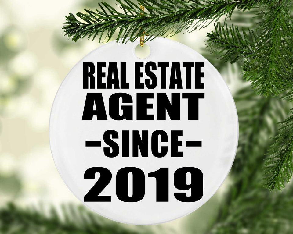 Real Estate Agent Since 2019 - Circle Ornament