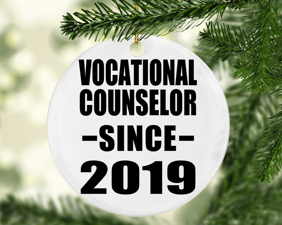 Vocational Counselor Since 2019 - Circle Ornament