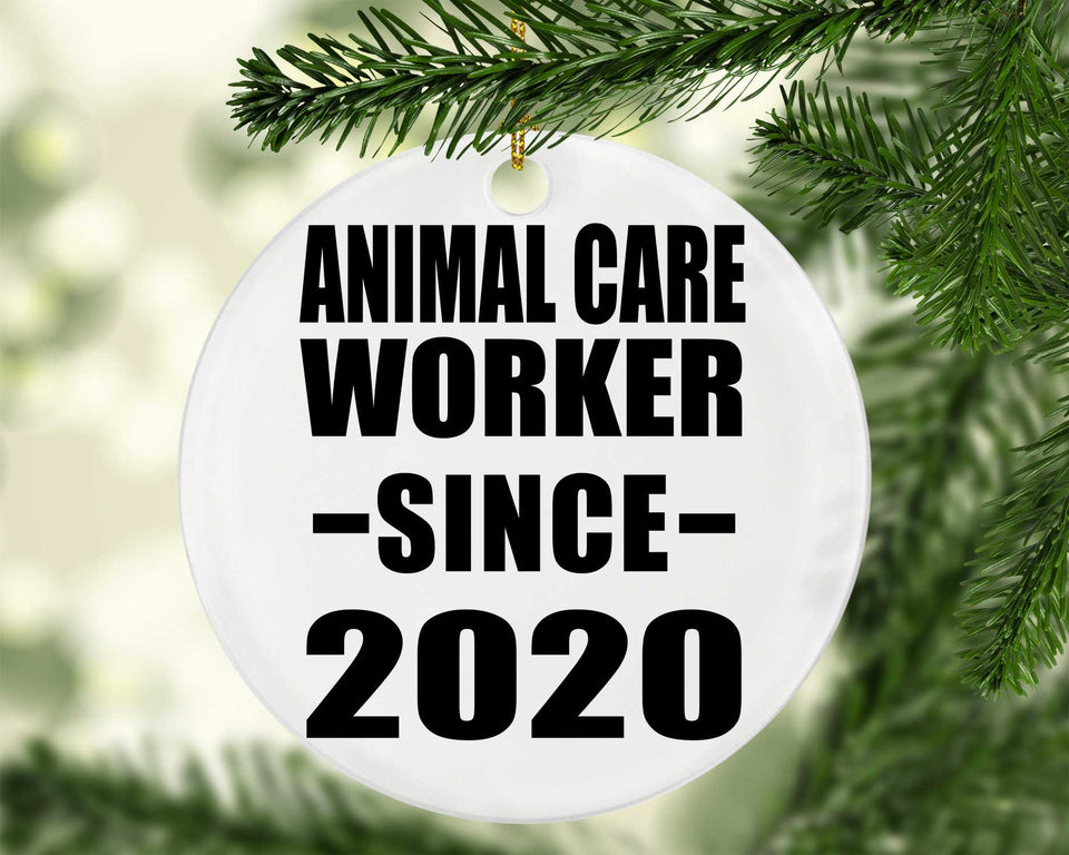 Animal Care Worker Since 2020 - Circle Ornament