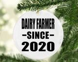 Dairy Farmer Since 2020 - Circle Ornament