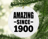124th Birthday Amazing Since 1900 - Circle Ornament