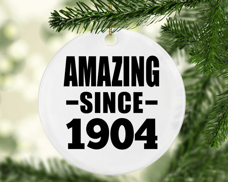120th Birthday Amazing Since 1904 - Circle Ornament