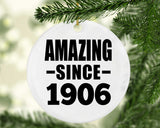 118th Birthday Amazing Since 1906 - Circle Ornament