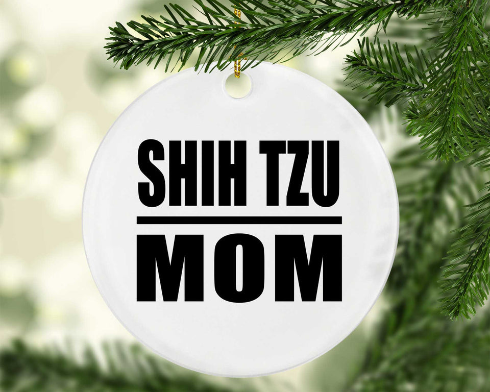 Shih Tzu Mom - Circle Ornament