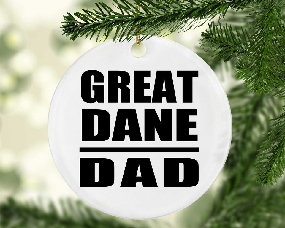 Great Dane Dad - Circle Ornament
