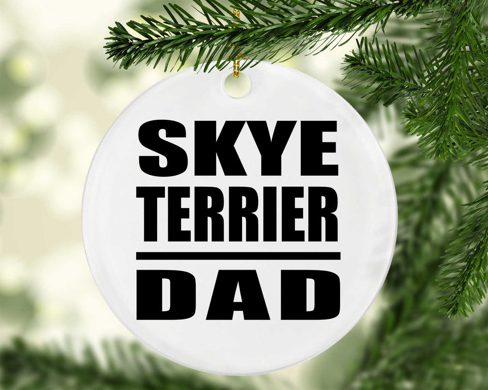 Skye Terrier Dad - Circle Ornament