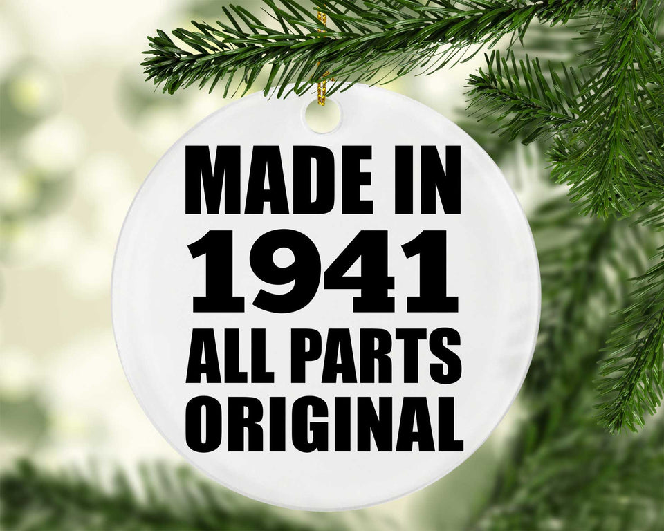 83rd Birthday Made in 1941 All Parts Original - Circle Ornament