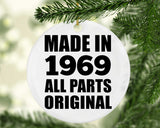 55th Birthday Made in 1969 All Parts Original - Circle Ornament