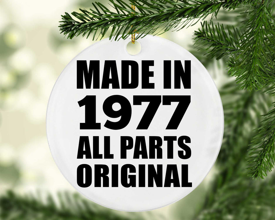47th Birthday Made in 1977 All Parts Original - Circle Ornament