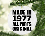 47th Birthday Made in 1977 All Parts Original - Circle Ornament