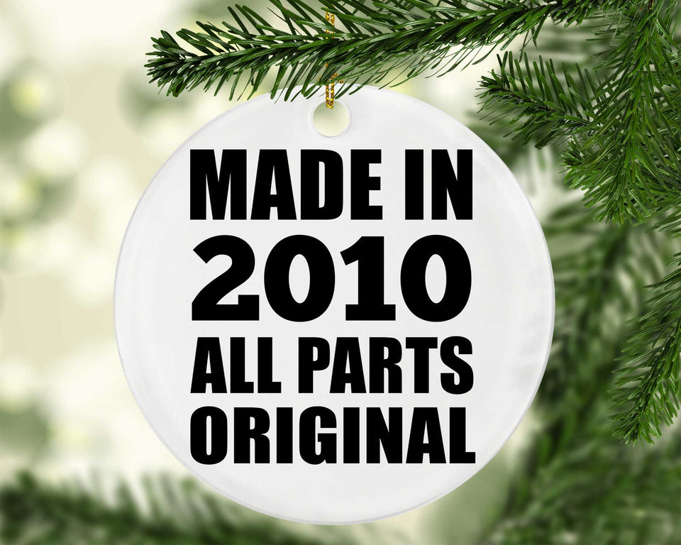 14th Birthday Made in 2010 All Parts Original - Circle Ornament