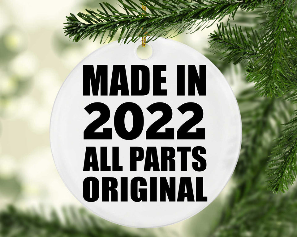 2nd Birthday Made in 2022 All Parts Original - Circle Ornament