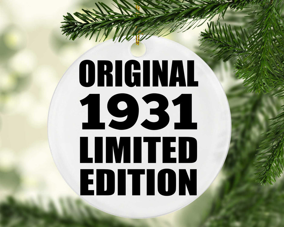 93rd Birthday Original 1931 Limited Edition - Circle Ornament