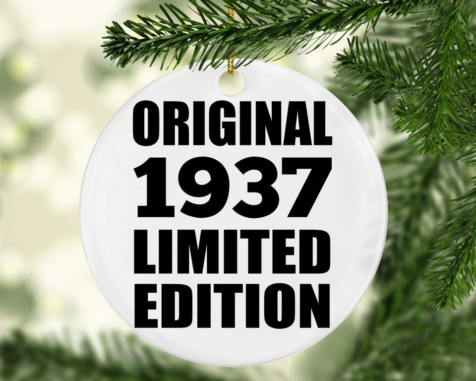 87th Birthday Original 1937 Limited Edition - Circle Ornament