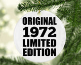 52nd Birthday Original 1972 Limited Edition - Circle Ornament