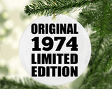 50th Birthday Original 1974 Limited Edition - Circle Ornament