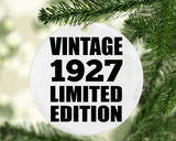 97th Birthday Vintage 1927 Limited Edition - Circle Ornament