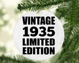89th Birthday Vintage 1935 Limited Edition - Circle Ornament