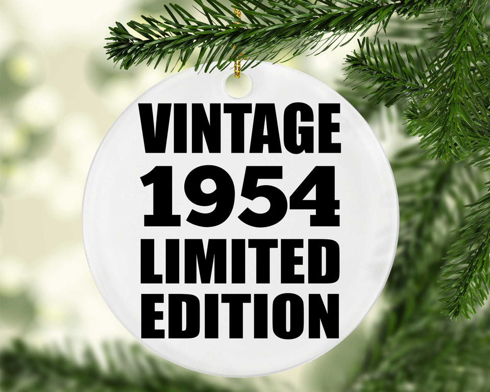 70th Birthday Vintage 1954 Limited Edition - Circle Ornament