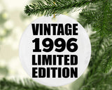 28th Birthday Vintage 1996 Limited Edition - Circle Ornament