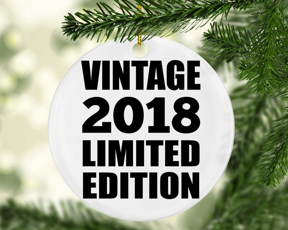6th Birthday Vintage 2018 Limited Edition - Circle Ornament
