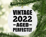 2nd Birthday Vintage 2022 Aged Perfectly - Circle Ornament