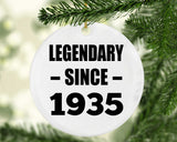 89th Birthday Legendary Since 1935 - Circle Ornament