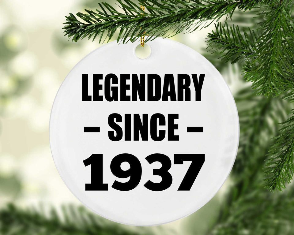 87th Birthday Legendary Since 1937 - Circle Ornament