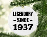 87th Birthday Legendary Since 1937 - Circle Ornament