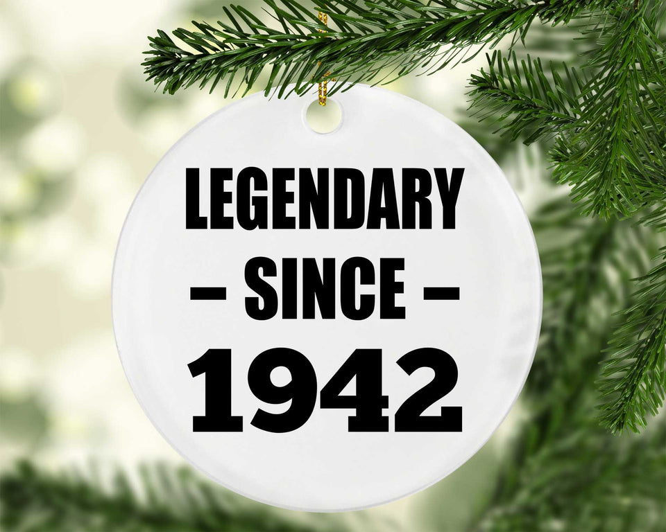 82nd Birthday Legendary Since 1942 - Circle Ornament