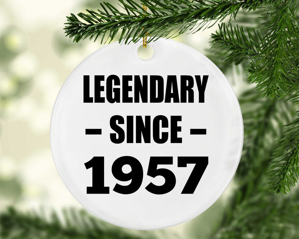 67th Birthday Legendary Since 1957 - Circle Ornament
