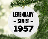 67th Birthday Legendary Since 1957 - Circle Ornament