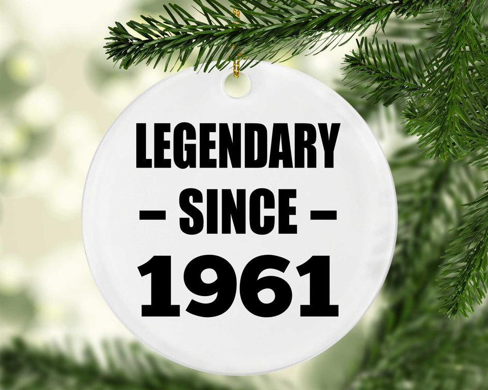 63rd Birthday Legendary Since 1961 - Circle Ornament