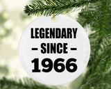 58th Birthday Legendary Since 1966 - Circle Ornament