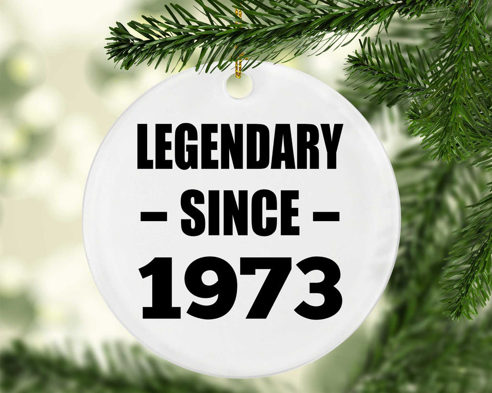 51st Birthday Legendary Since 1973 - Circle Ornament