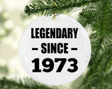 51st Birthday Legendary Since 1973 - Circle Ornament
