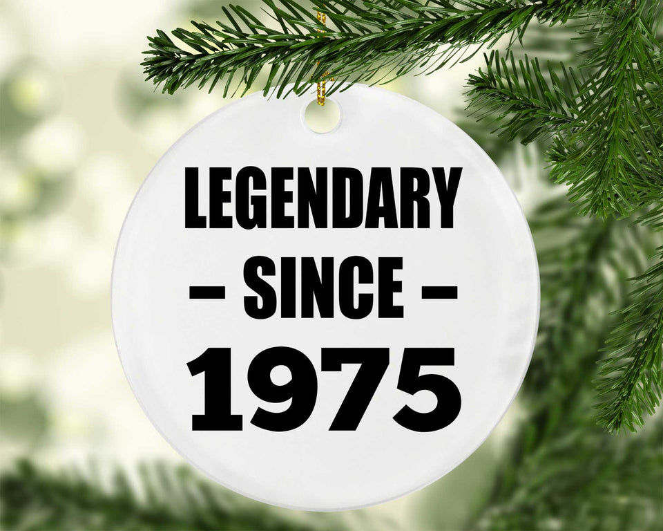 49th Birthday Legendary Since 1975 - Circle Ornament